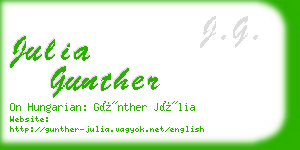 julia gunther business card